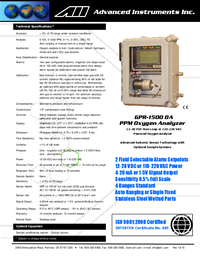 Thumbnail of document Manual - GPR-1500 Oxygen Analyzer